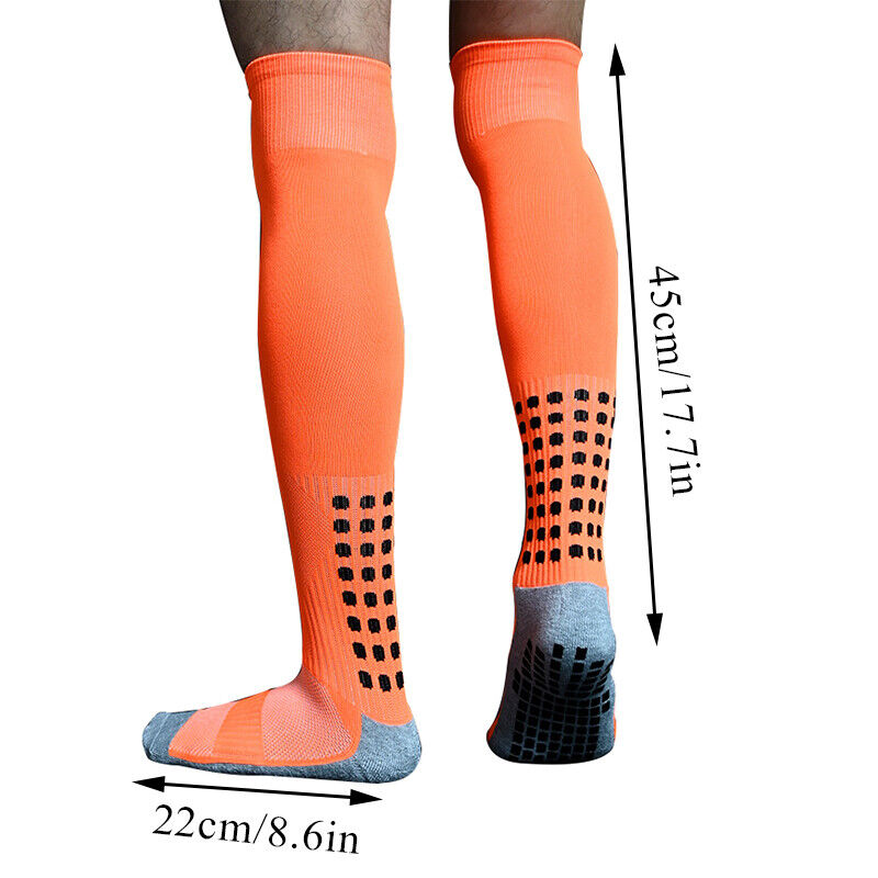 Long Anti-Slip Rugby Football Grip Socks Breathable Socks for Men,Women,Boys