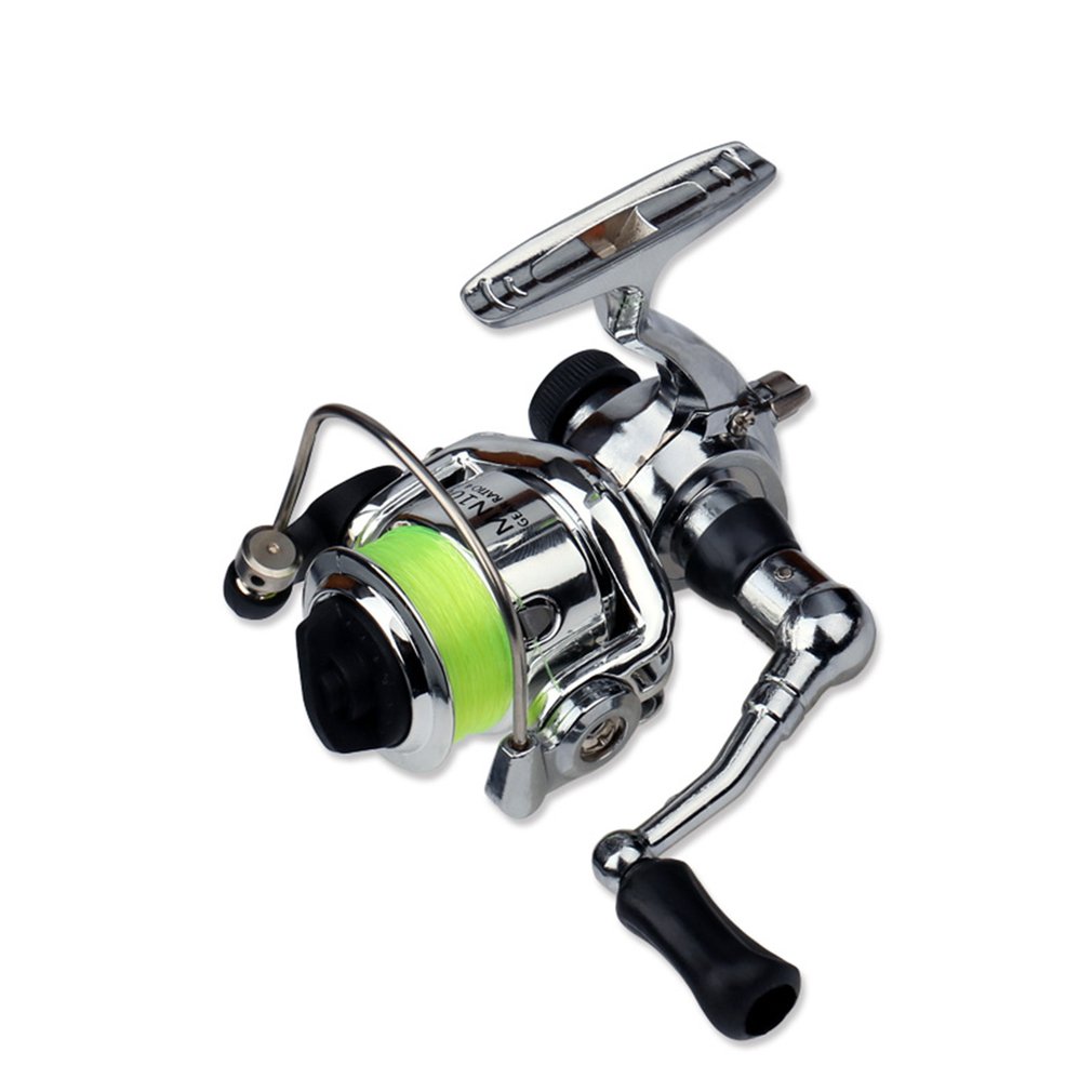 Mini Xm100 Fishing Reel Steel Bait Casting Fishing Reels Silver &amp; Black