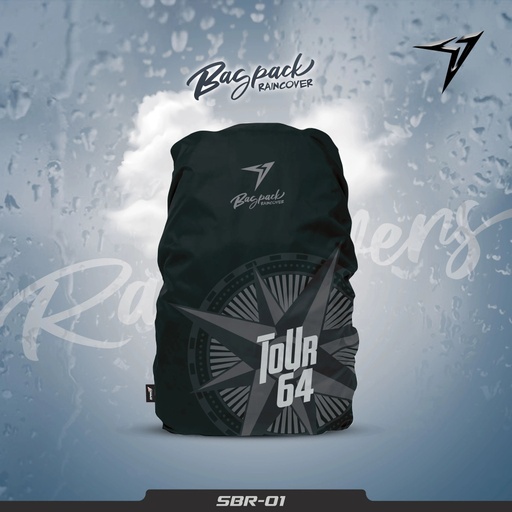 Black color Premium Super Waterproof Windproof, Dustproof Backpack Cover with Reflective